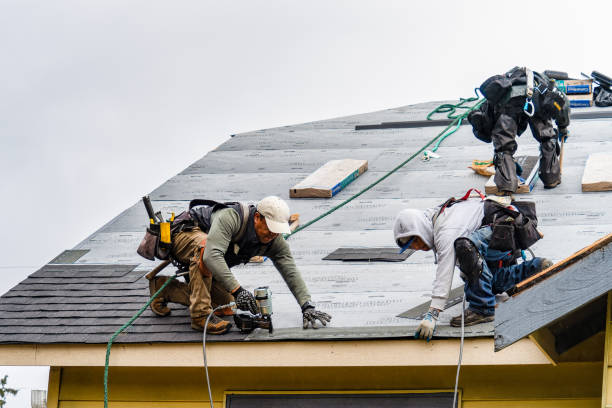 Professional Gutter Installation technician working in La Mesa, CA